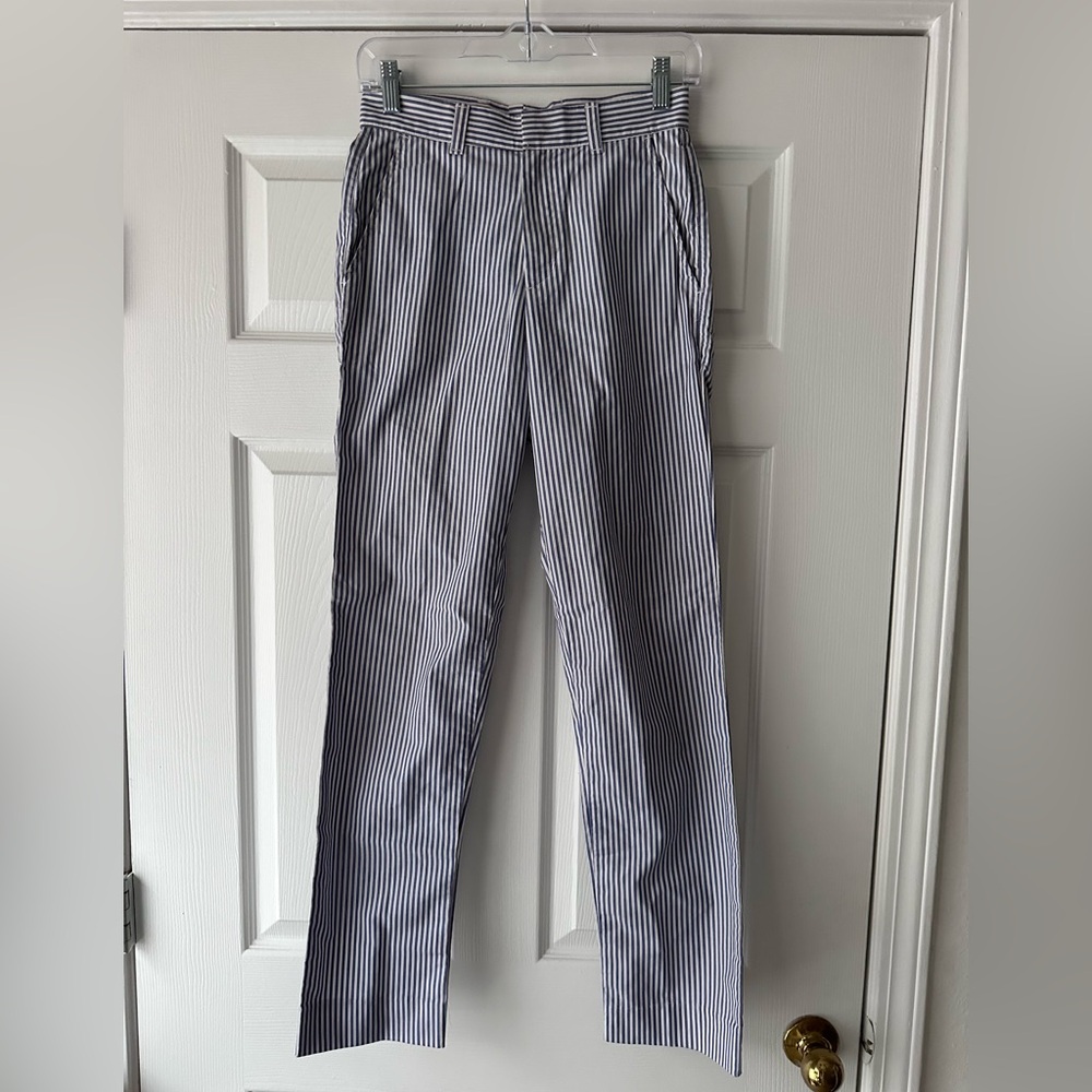 American Apparel Women's Navy and White Striped Pants Size 26